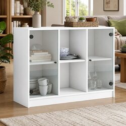 Sturdy White Sideboard 102x37x75.5 cm Storage Solution