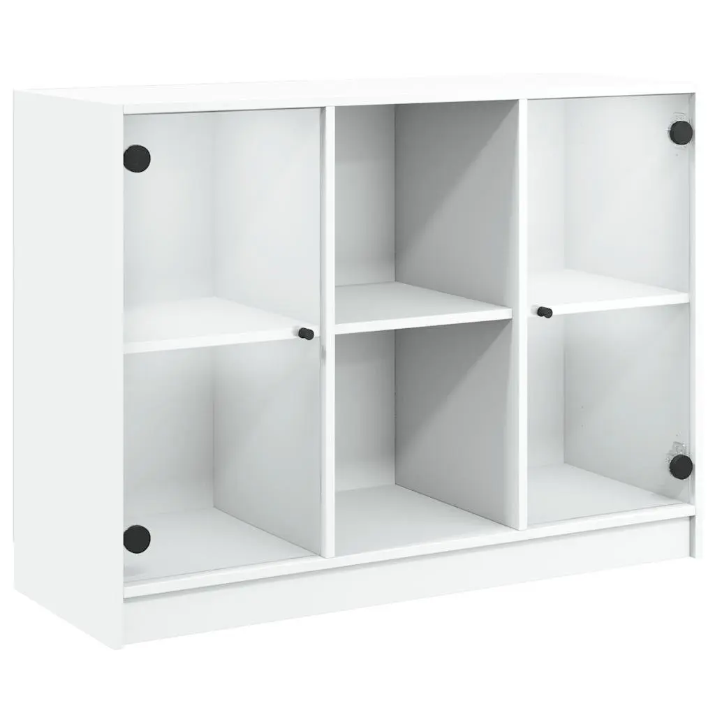 Sideboard White 102x37x75.5 cm Storage Cabinet Engineered Wood Furniture