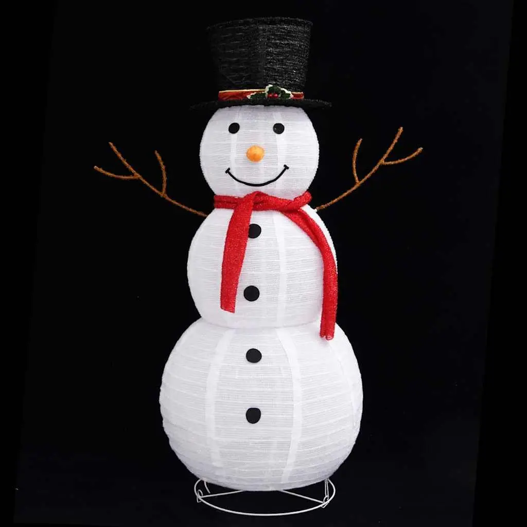 Snowman Decoration Figure Thick Fabric 120cm LED Lights Multicolor