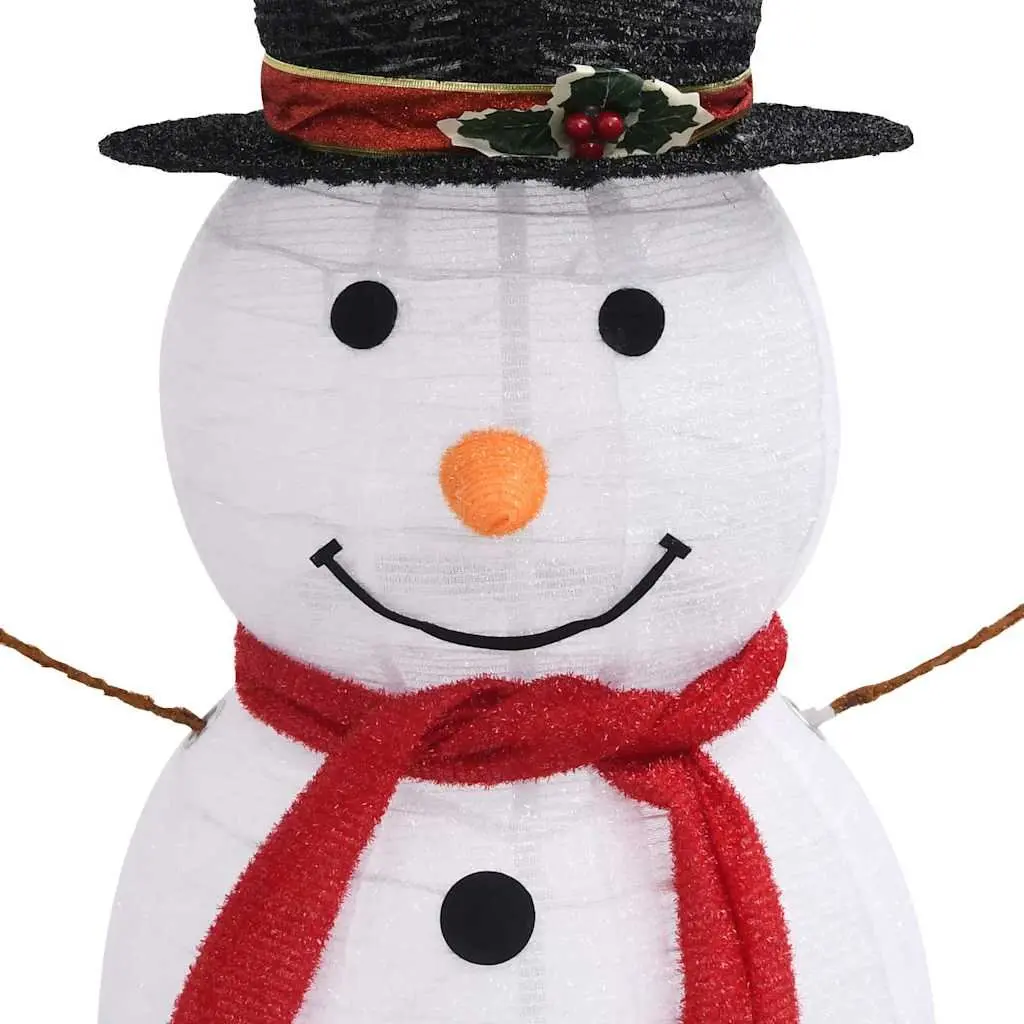 Snowman Decoration Figure Thick Fabric 120cm LED Lights Multicolor