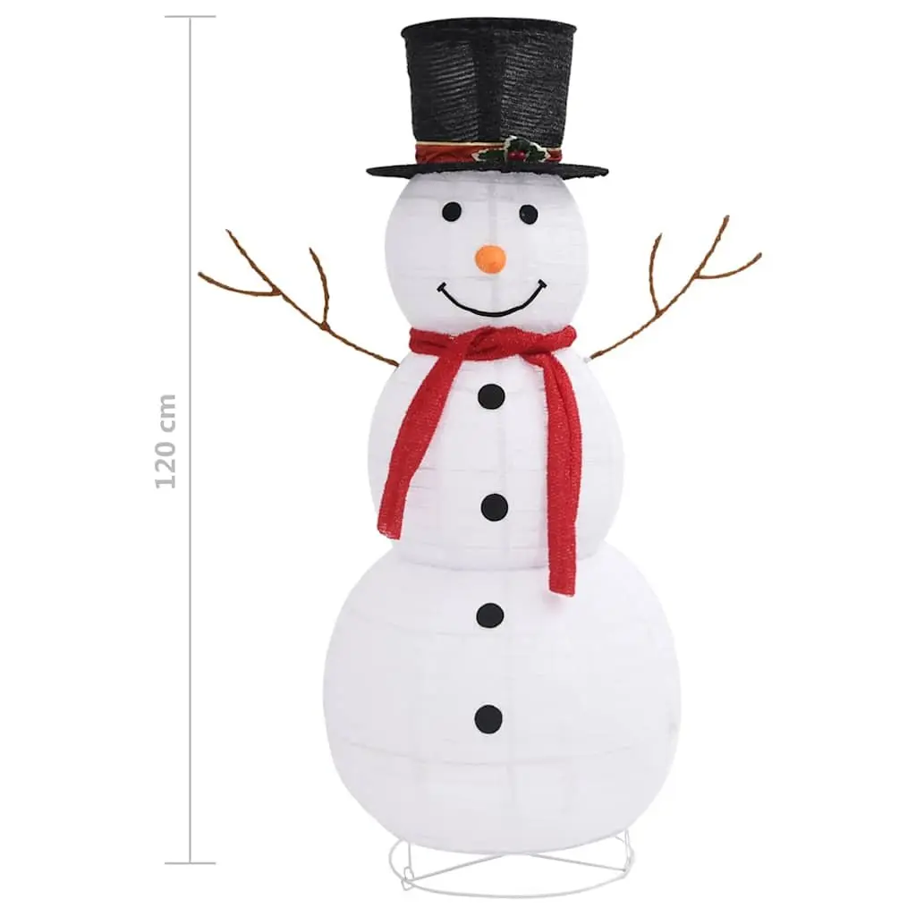 Snowman Decoration Figure Thick Fabric 120cm LED Lights Multicolor