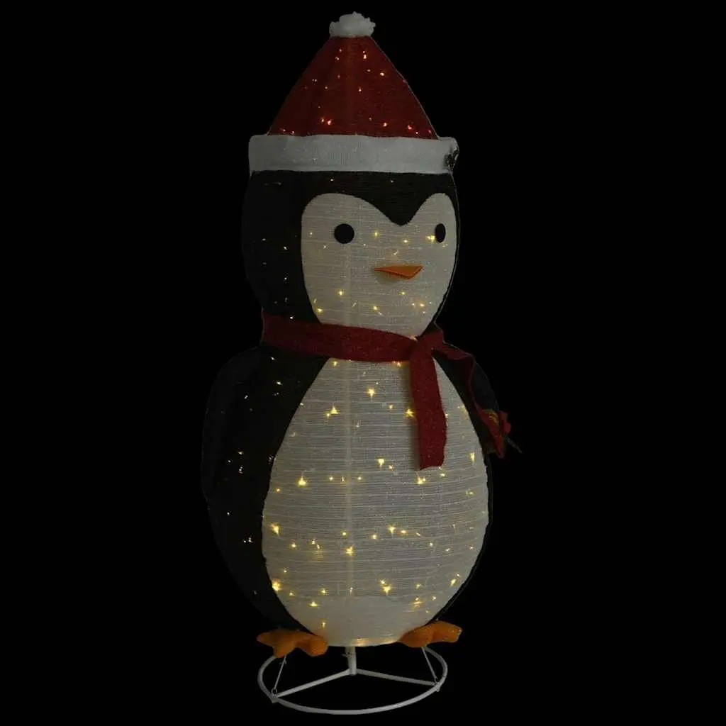Snow Penguin Decoration Figure Thick Fabric 180cm LED Lights Indoor Outdoor