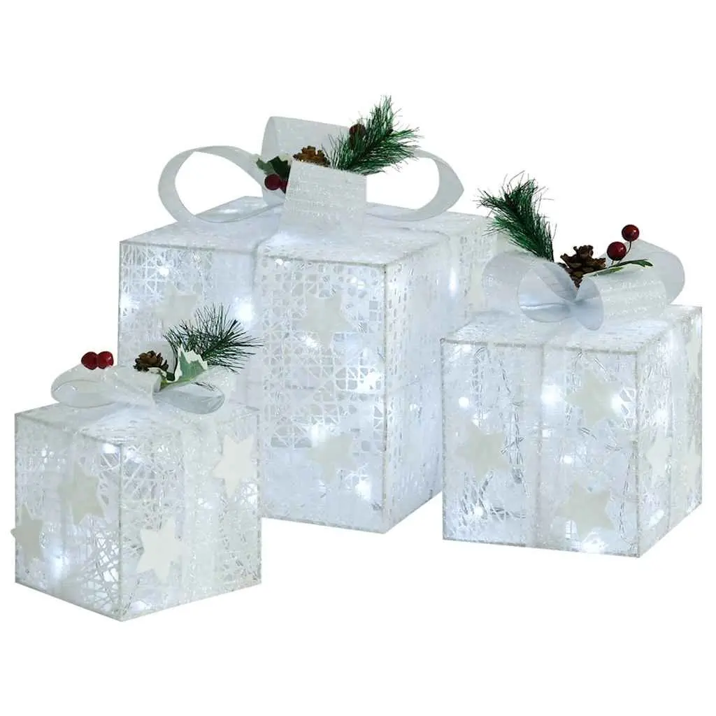 Decorative Christmas Gift Boxes with 60 LED Lights