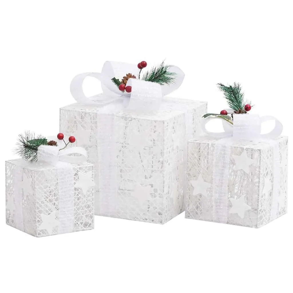 Decorative Christmas Gift Boxes with 60 LED Lights