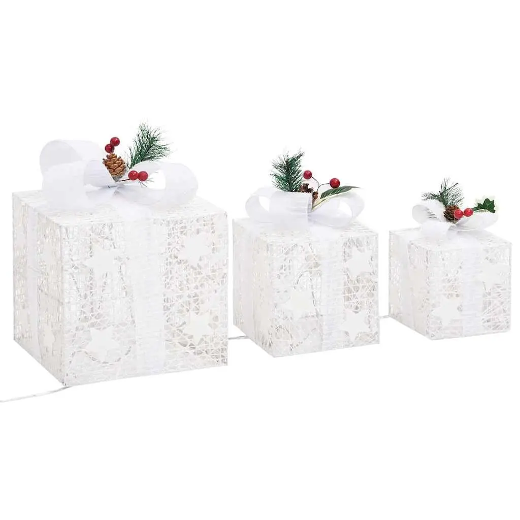 Decorative Christmas Gift Boxes with 60 LED Lights