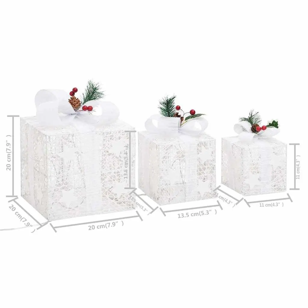 Decorative Christmas Gift Boxes with 60 LED Lights