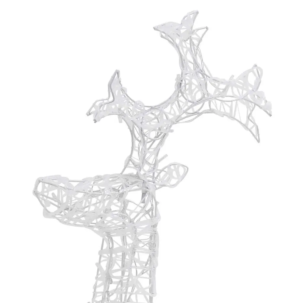 Standing Reindeer Christmas Decoration Acrylic 60 x 16 x 100 cm Warm White Lights