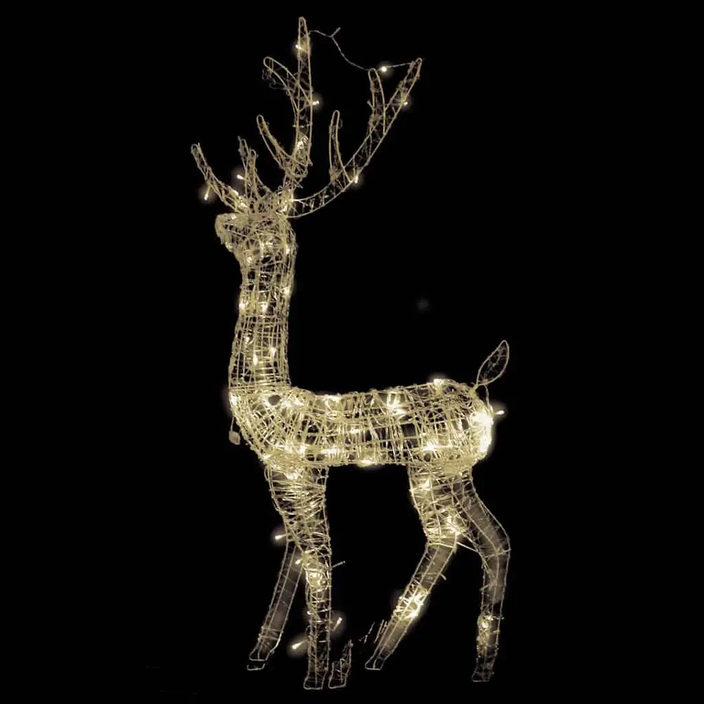 Standing Reindeer Acrylic Decoration 128cm Warm White LEDs