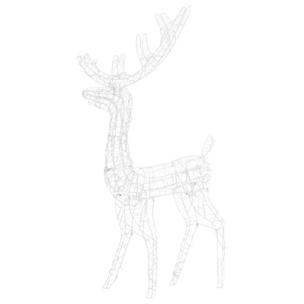 Standing Reindeer Acrylic Decoration 128cm Warm White LEDs