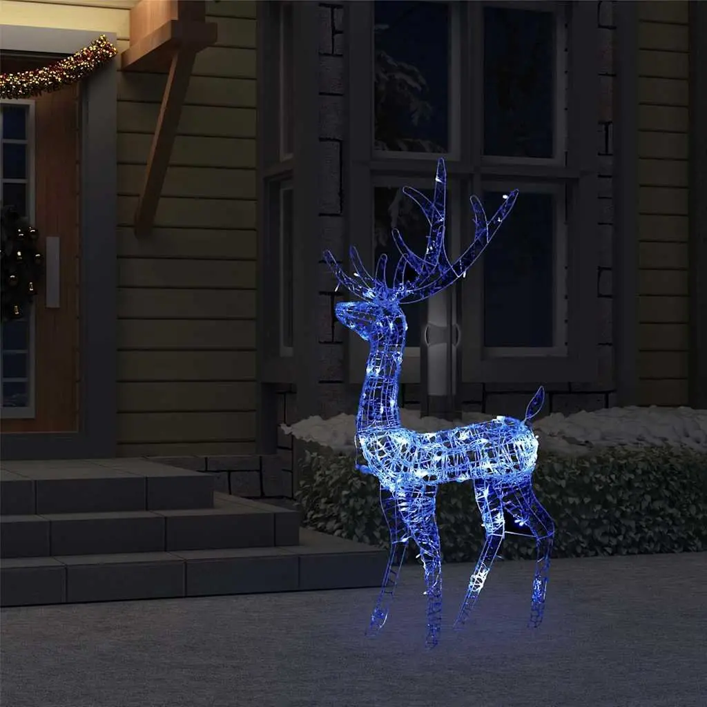 Reindeer Decoration Acrylic 128cm Blue