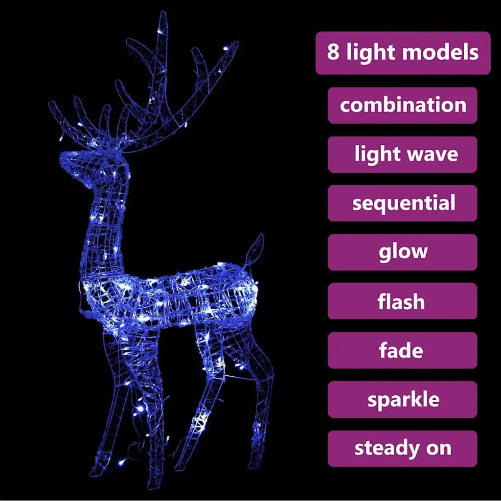 Reindeer Decoration Acrylic 128cm Blue