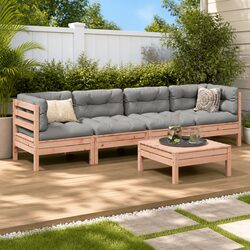 Premium 5-Piece Garden Sofa Set with Cushions