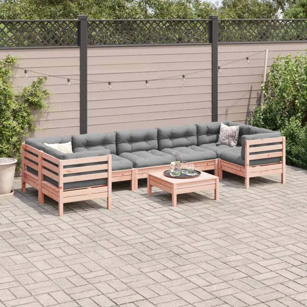 8 Piece Modular Patio Sofa Set with Cushions