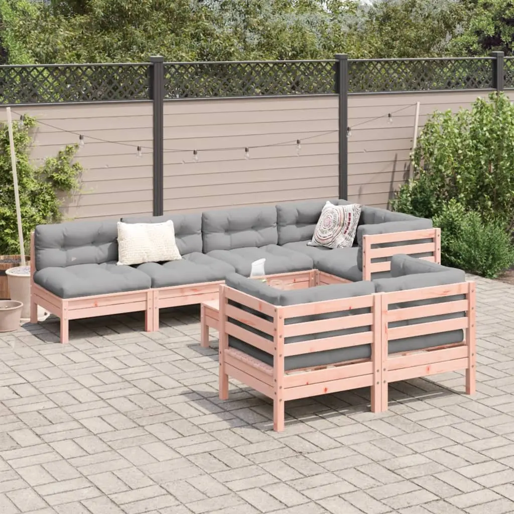 8 Piece Outdoor Furniture Garden Sofa Set with Cushions