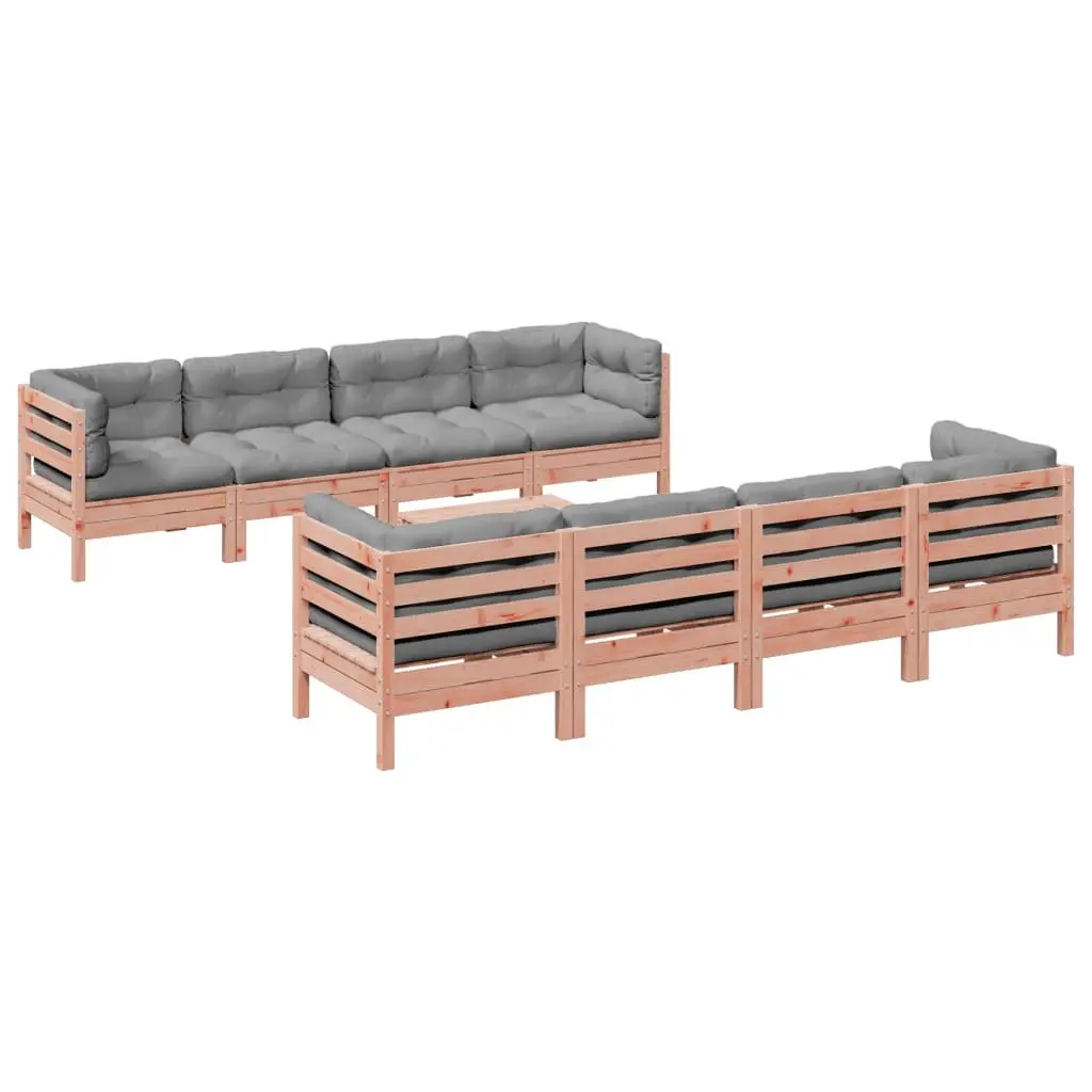 9 Piece Outdoor Modular Sofa Set with Cushions