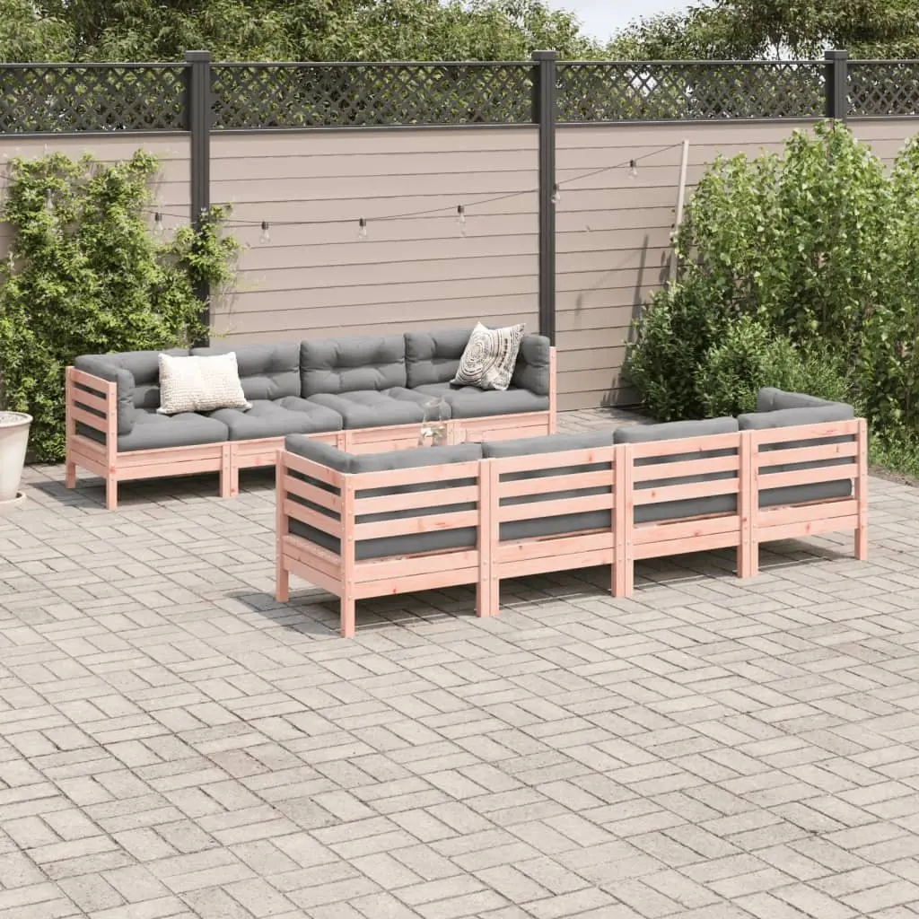 9 Piece Outdoor Modular Sofa Set with Cushions