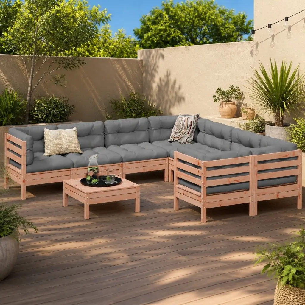 9 Piece Garden Sofa Set for Outdoor Living