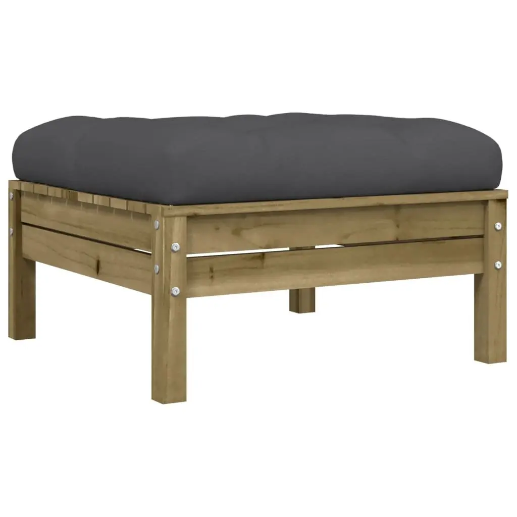 Solid Pinewood 5 Piece Garden Sofa Set with Cushions