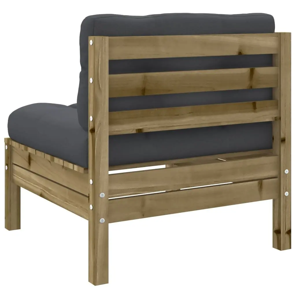 Solid Pinewood 5 Piece Garden Sofa Set with Cushions