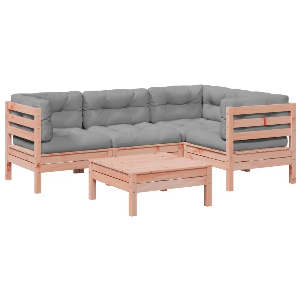 5-Piece Outdoor Modular Sofa Set with Cushions
