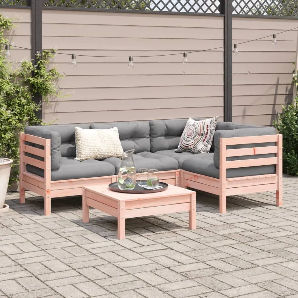 5-Piece Outdoor Modular Sofa Set with Cushions