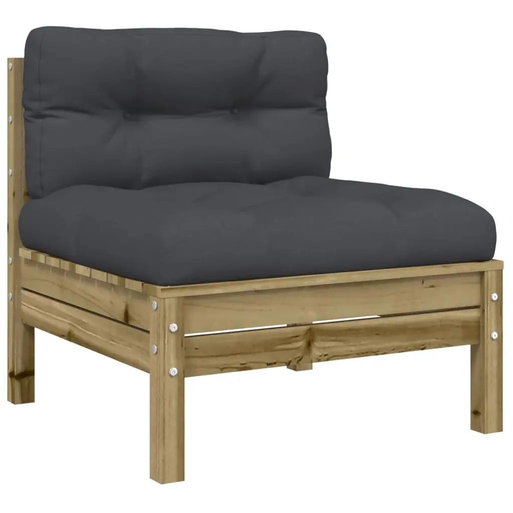 Solid Wood 5 Piece Garden Sofa Set with Cushions