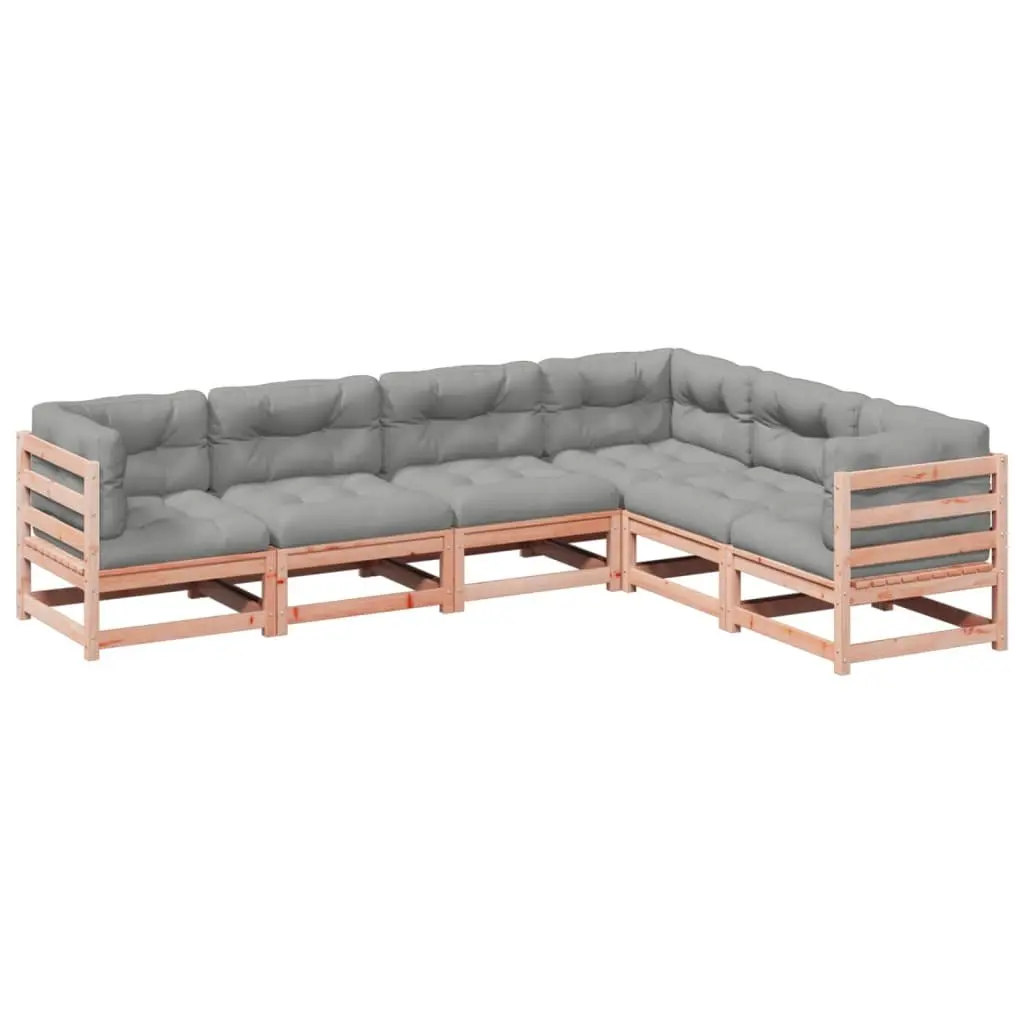 6 Piece Outdoor Garden Sofa Set with Cushions