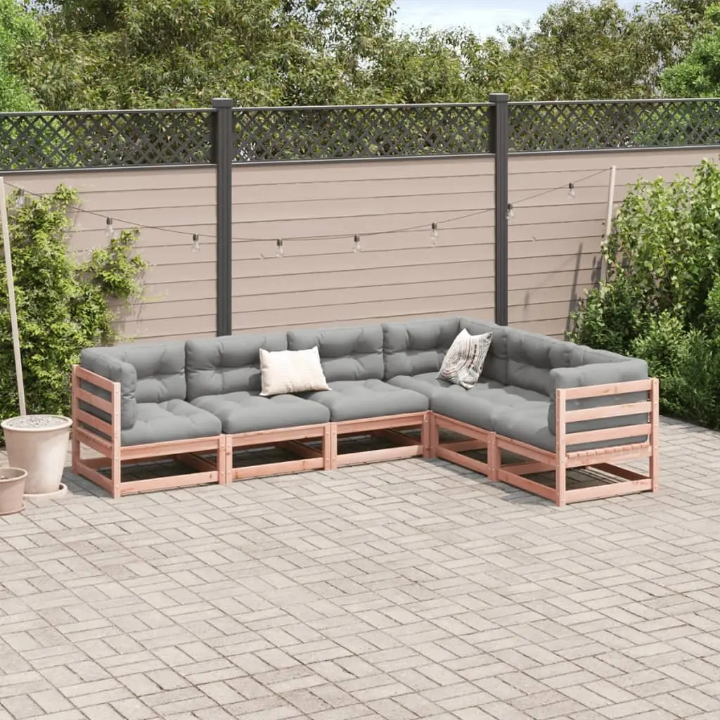 6 Piece Outdoor Garden Sofa Set with Cushions
