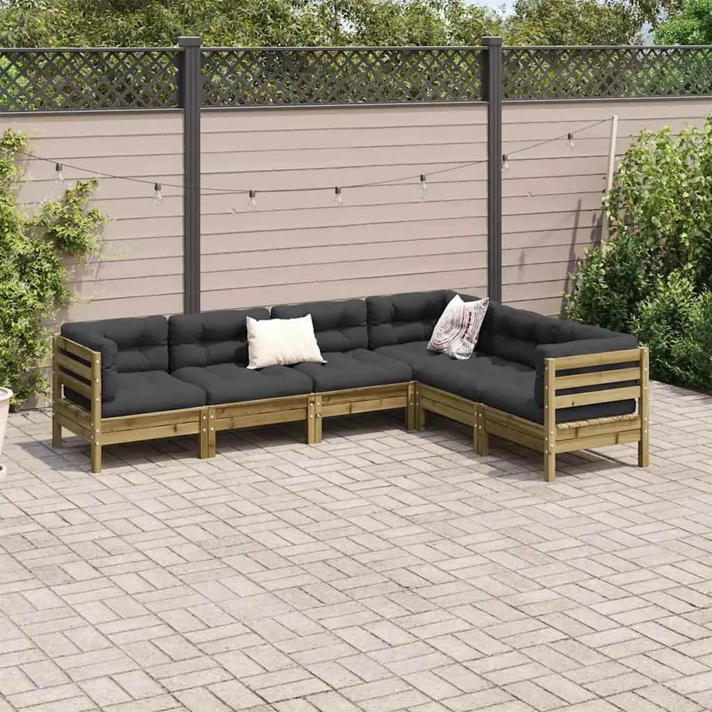 Modular Garden Sofa Set with Cushions