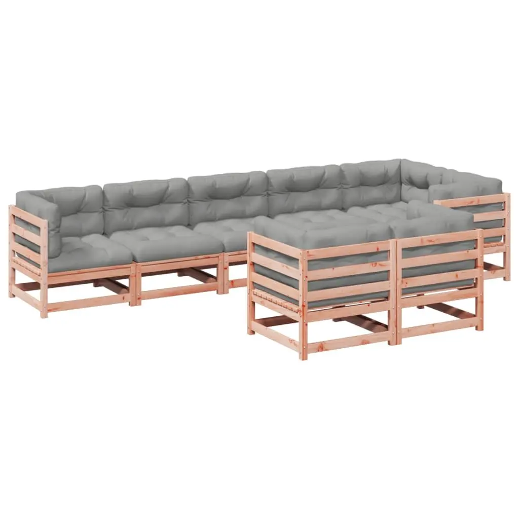 8 Piece Outdoor Modular Garden Sofa Set with Cushions