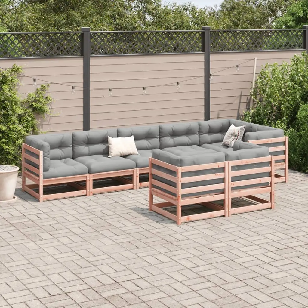 8 Piece Outdoor Modular Garden Sofa Set with Cushions