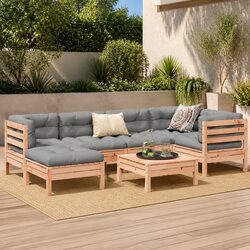 High-Quality 7 Piece Modular Garden Sofa Set with Cushions