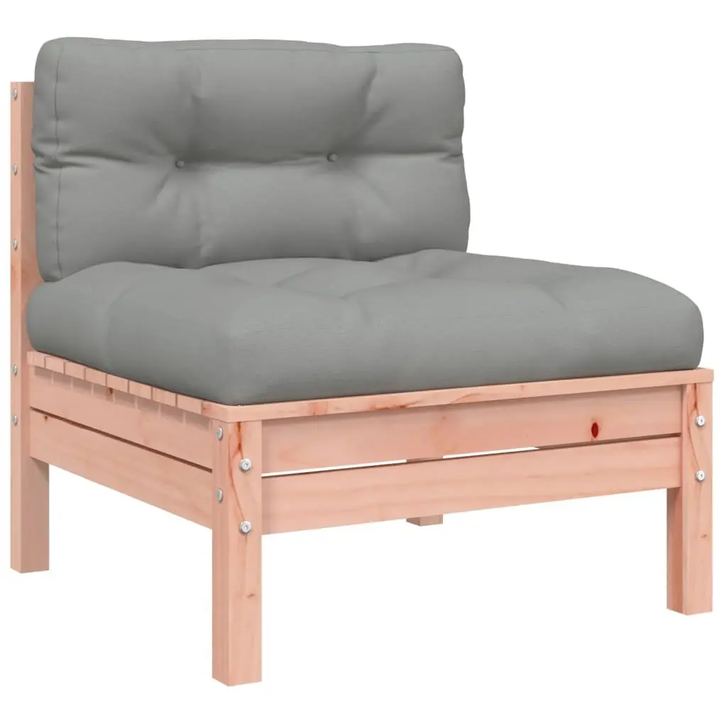 6-Piece Modular Wood Patio Sofa Set with Cushions
