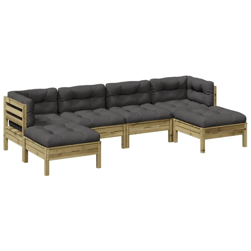 Outdoor Brown Cushioned Sofa Set for Garden Seating