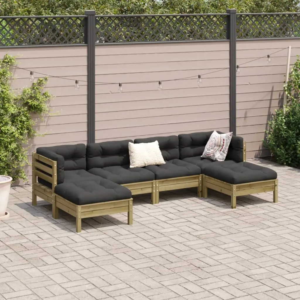 Outdoor Brown Cushioned Sofa Set for Garden Seating