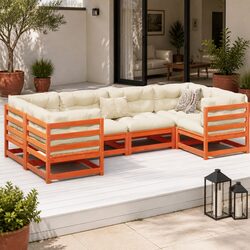 6-Piece Modular Garden Sofa Set for Outdoor Relaxation