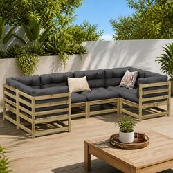 Exceptional 6 Piece Garden Sofa Set for Outdoor Comfort