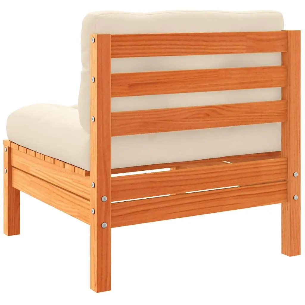9-Piece Brown Garden Sofa Set with Cushions