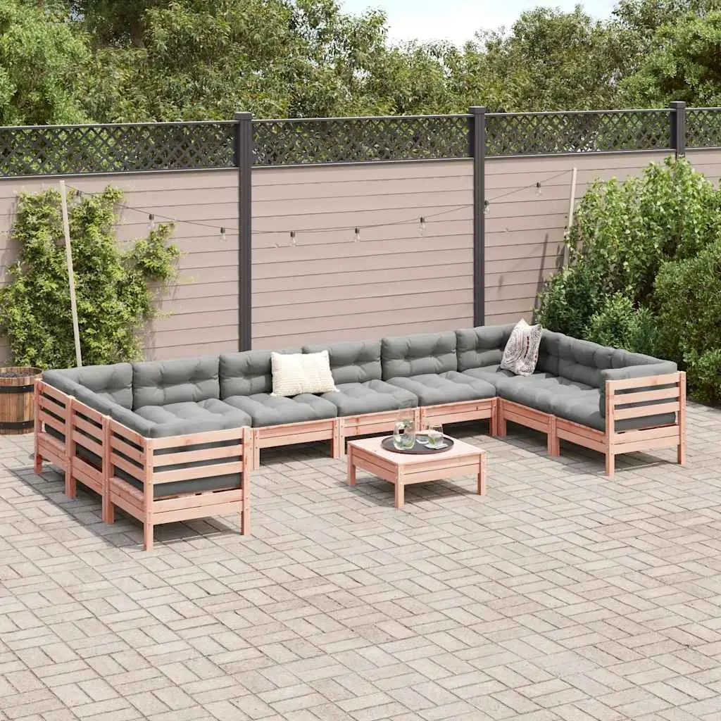 11 Piece Modular Garden Sofa Set with Cushions