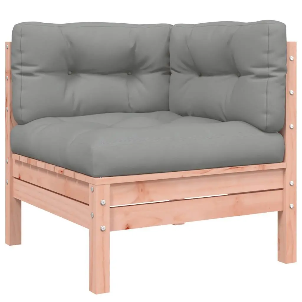 Garden Sofa Set Douglas Fir Wood 12 Piece Modular Outdoor Furniture Brown