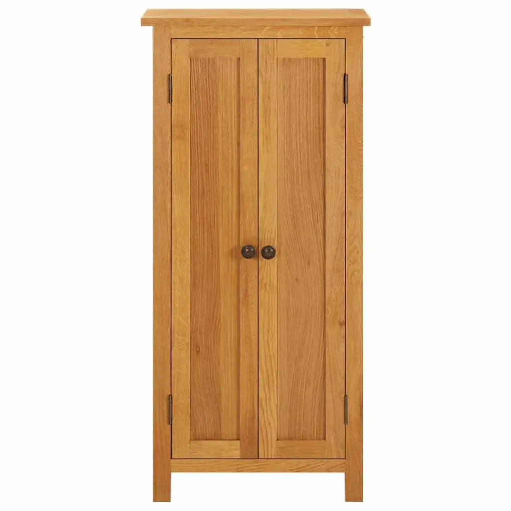 Solid Oak Wood Storage Cabinet 50x22x110 cm