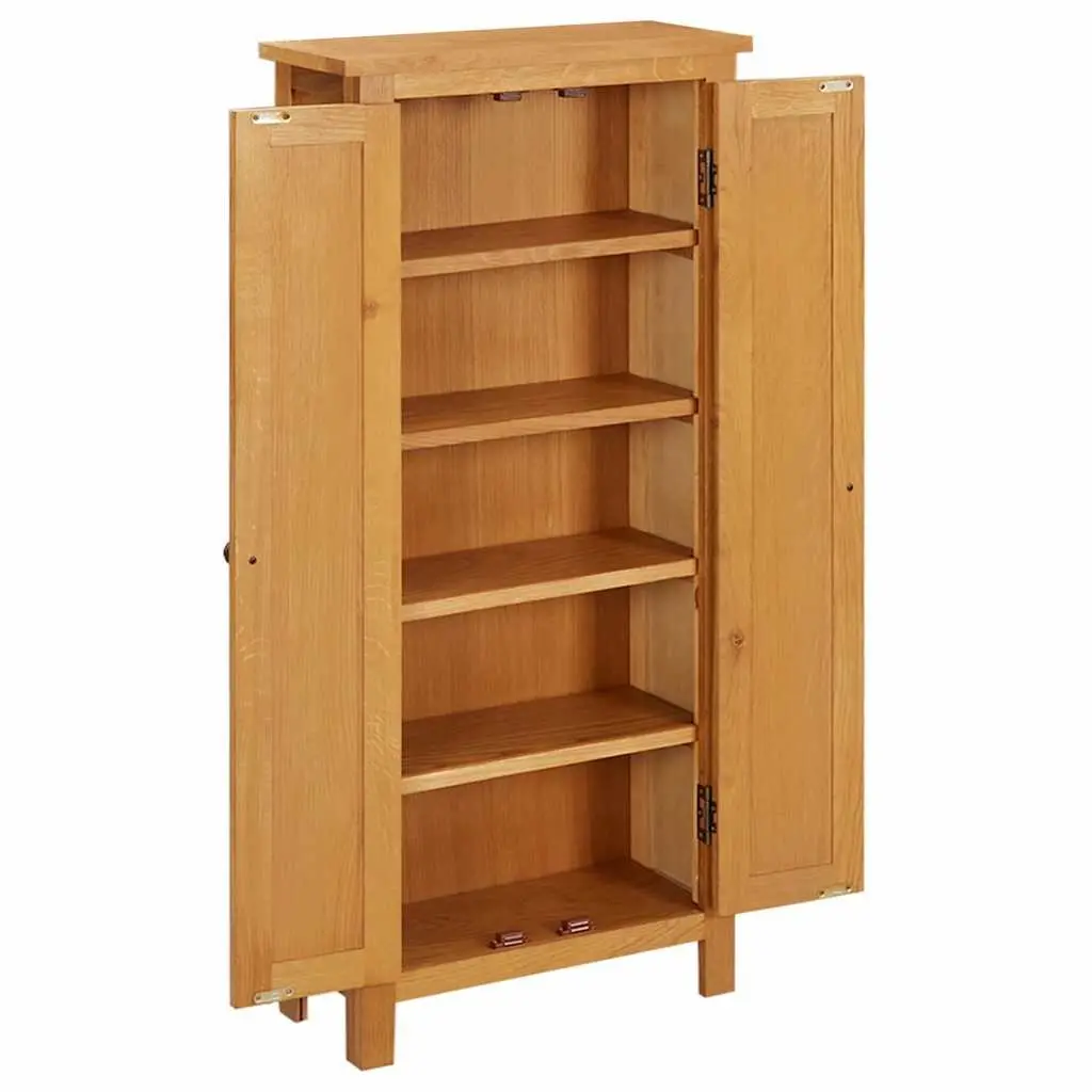 Solid Oak Wood Storage Cabinet 50x22x110 cm