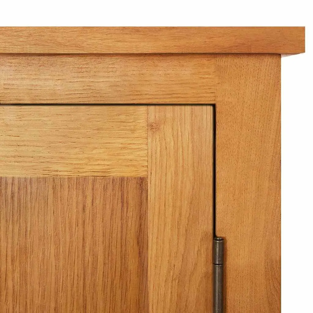 Solid Oak Wood Storage Cabinet 50x22x110 cm