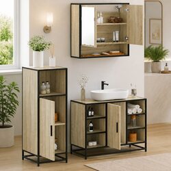 3-Piece Bathroom Furniture Set with Durable Vanity