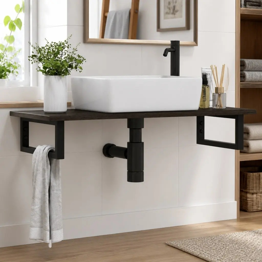 Wall Mounted Basin Shelf for Bathrooms