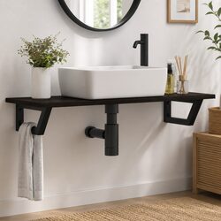 Durable Wall Mounted Basin Shelf for Bathroom Storage