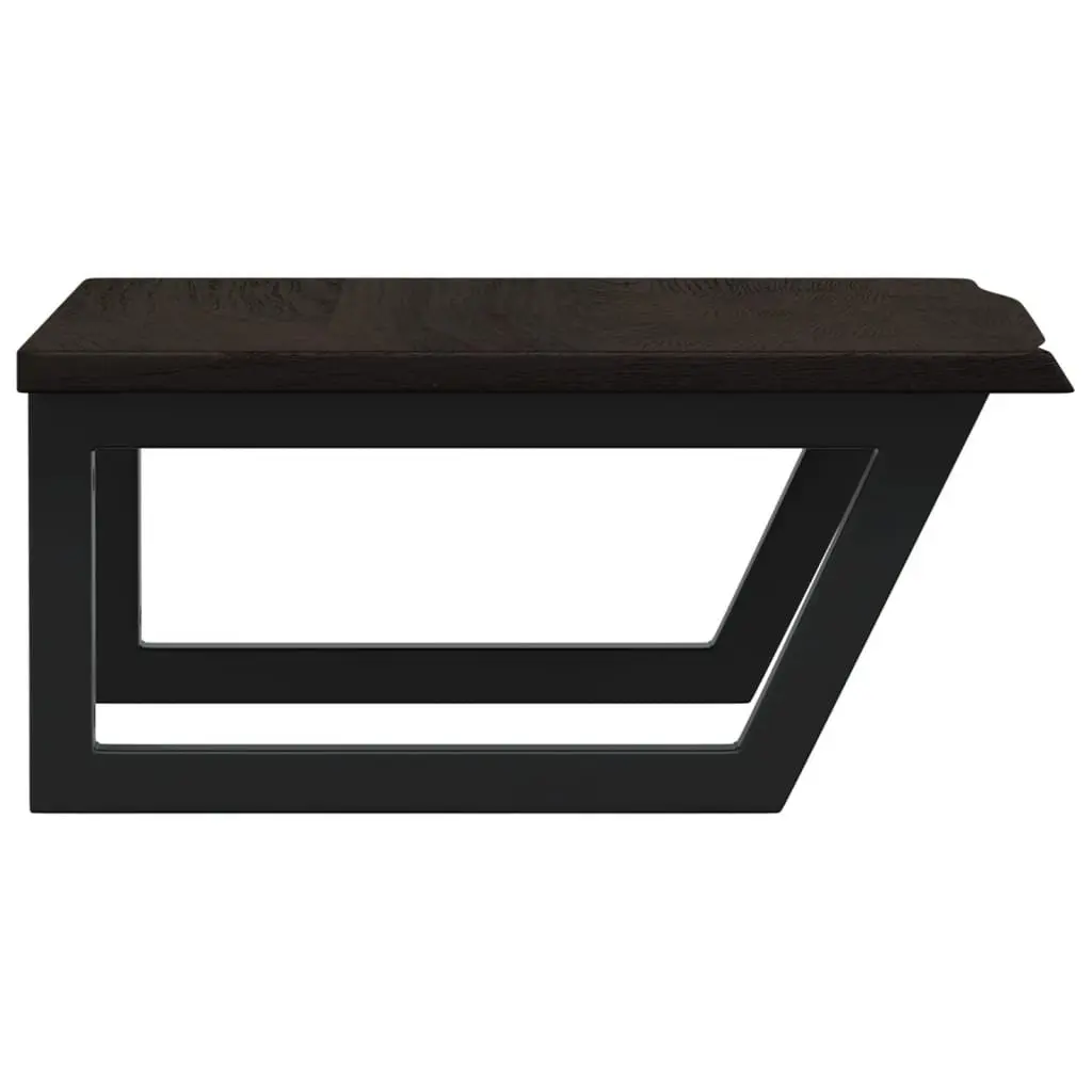 Wall Mounted Basin Shelf with Solid Oak Top