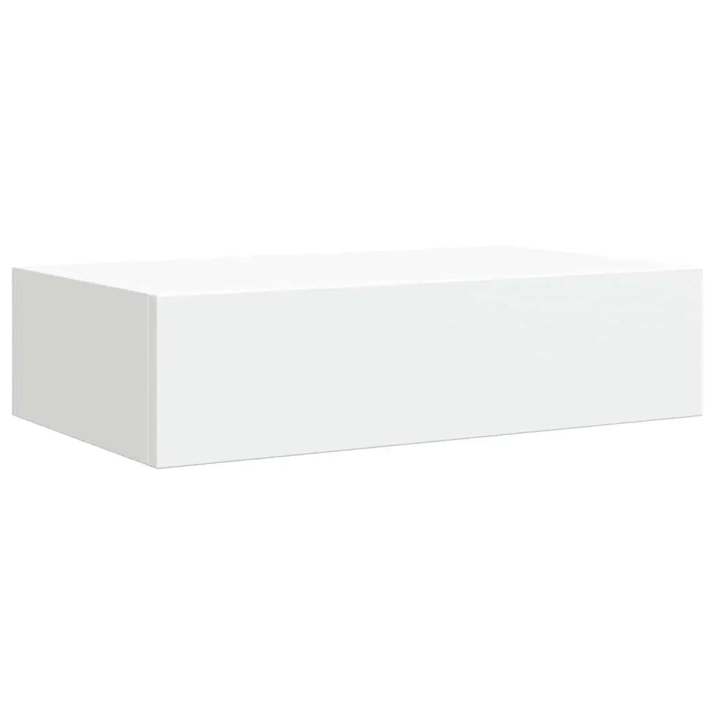 Wall-Mounted Drawer Shelves 2 pcs White Floating Storage Organizer Home Decor