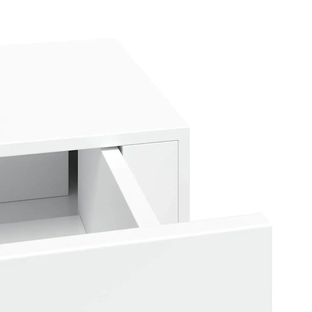 Wall-Mounted Drawer Shelves 2 pcs White Floating Storage Organizer Home Decor