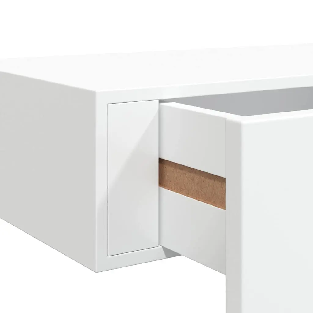 Wall-Mounted Drawer Shelves 2 pcs White Floating Storage Organizer Home Decor
